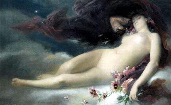 油絵 Auguste-Alexandre Hirsch_夜　MA2495｜絵画制作専門ユーラシアアート