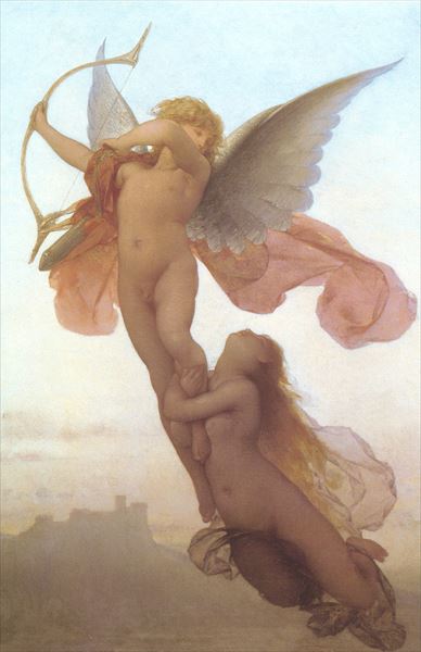 油絵 Eugene Medard_アムールとシュケー｜絵画制作専門ユーラシアアート