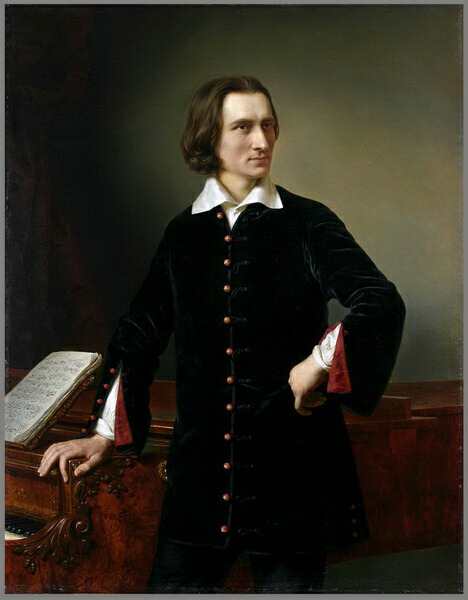 楽天市場】油絵 ピアニスト・作曲家フランツ・リストの肖像 MA2977