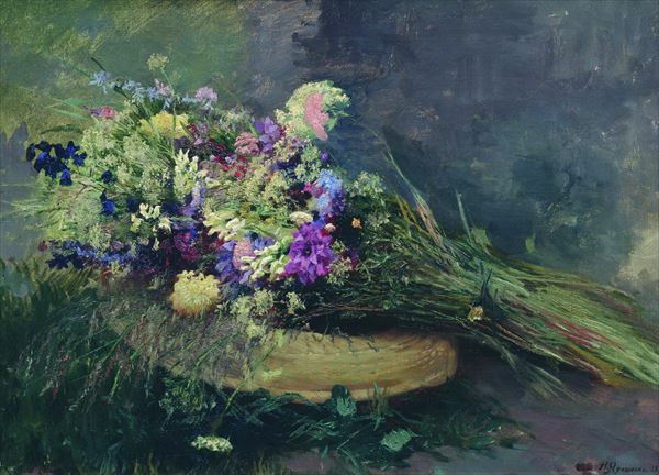 油絵 Nikolai Yaroshenko_野の花　MA2627｜絵画制作専門ユーラシアアート