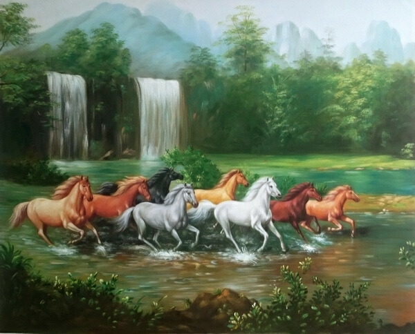楽天市場】油絵 駆ける馬 MA2861A : 絵画制作専門ユーラシアアート