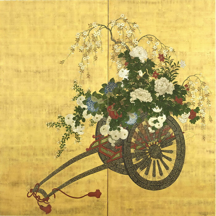 漆絵 花車 8 右隻 nh344r