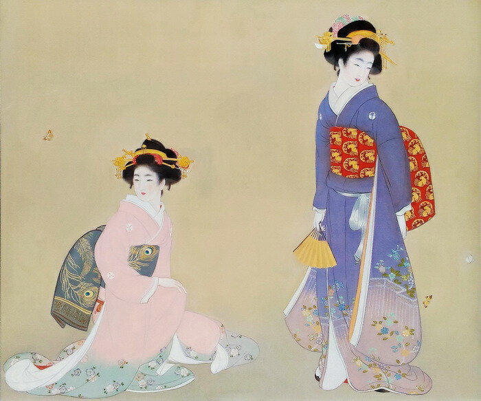 楽天市場】上村松園 「 虹を見る 」 彩美版 : 内田画廊