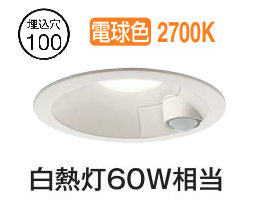 大光電機 屋内･室外兼公用人感検知器付落ちこむ DDL5702YW 白熱電球色 Φ100 高温発光灯60W好いかげんに 工事已むを得ず