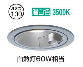 大光電機 屋内･屋外兼用人感センサー付ダウンライト DDL6258AS Φ100 温白色 白熱灯60W相当 工事必要 6,277円