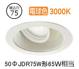 大光電機 ユニバーサルダウンライト (電源装置別売) LZD91944YWE 工事必要