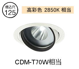※メーカー欠品中※ 大光電機 生鮮食品用ユニバーサルダウンライト LZD93772HWW 電源別売 高彩色 Φ125 CDM-T70W相当 2850K 工事必要|アート・ライティング