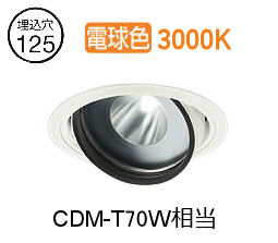 大光電機 生鮮食品用ユニバーサルダウンライト LZD93772MWW 電源別売 高彩色 Φ125 CDM-T70W相当 3000K 工事必要|アート・ライティング