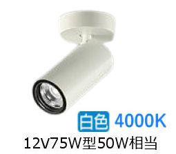 大光電機 シリンダースポット LZS-9119NWW5 1200ｸﾗｽ φ70 12Vダイクロ50W相当 4000K 高演色 工事必要
