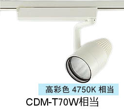 大光電機 生鮮食品用スポットライト LZS9124TWM2 ダクト用 高彩色 CDM-T70W相当 4750K