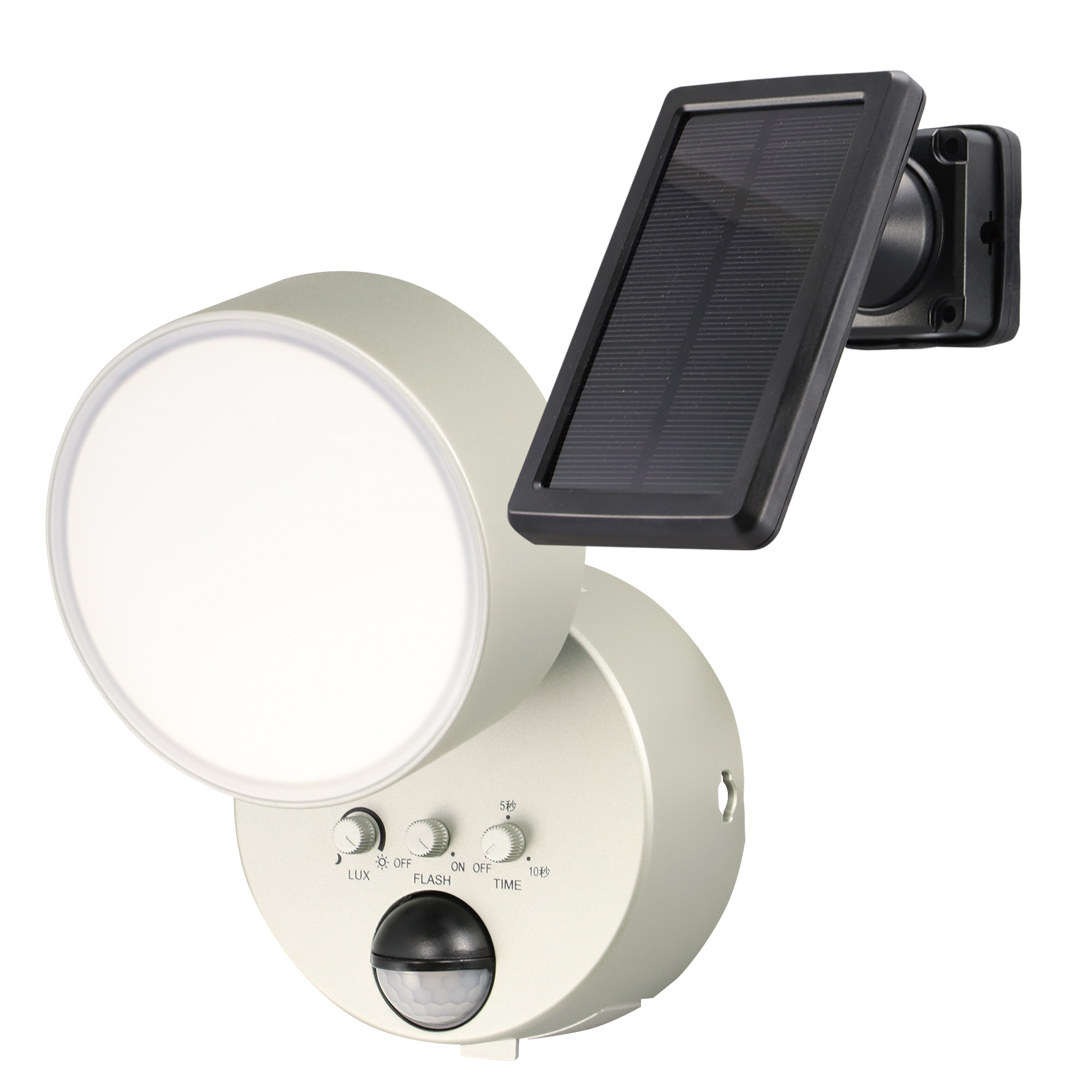 DELCATEC LED感知器ともし火 DSLD05SD1(S) 1灯型 ソーラー乾電池式 防犯センサー-日用品雑貨・文房具・手芸