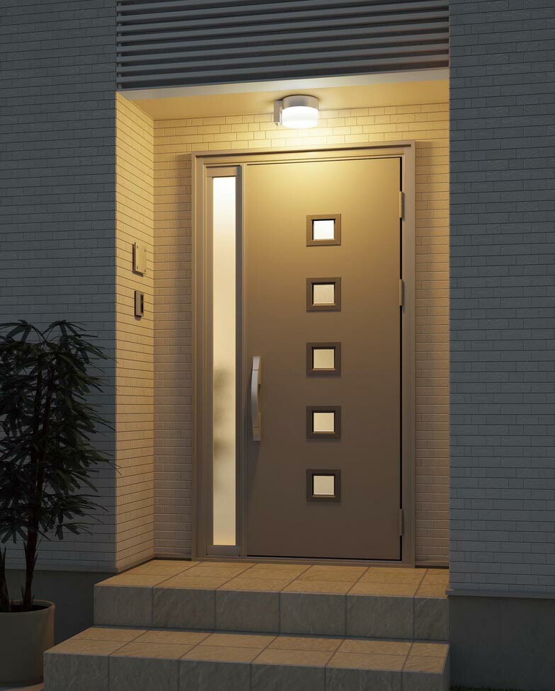 オーデリック エクステリア 軒下用最高限度 人感検出器付 上昇限度面滑りだし専用 OG254987LCR 工事已むを得ず