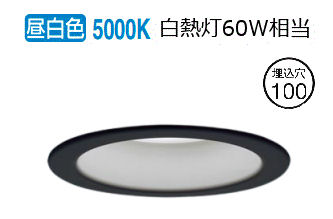 パナソニック ダウンライト XAD1111NKCB1(LGD9101K+LLD2000MNCB1) 工事必要 明るさフリー