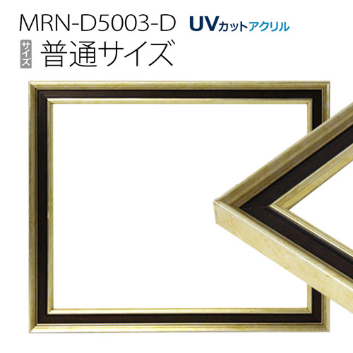額縁 MRN-D5003-D デッサン額縁 普通サイズ フレーム シャンパンゴールド(UVカットアクリル) 木製|マルニ額縁画材店 店