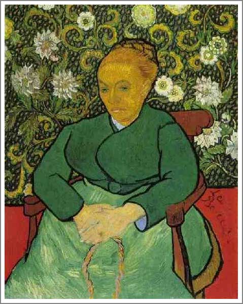 手描き 油絵 複製画 フィンセント・ファン・ゴッホ「ルーラン夫人ゆりかごを揺らす女」 F6(41.0&times;31.8cm)サイズ 額付き 送料無料｜絵画販売のアート名画館