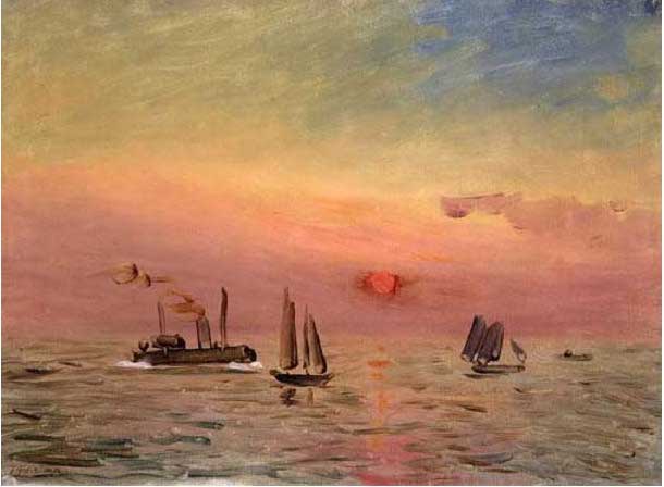 楽天市場】【送料無料】絵画：藤島武二「ヨット」○サイズF20(72.7