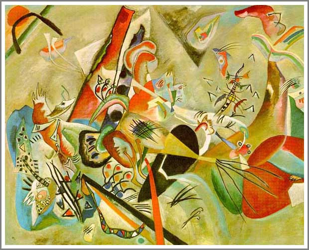 カンディンスキー、「市場」、希少な画集より、 新品高級額装付、巨匠