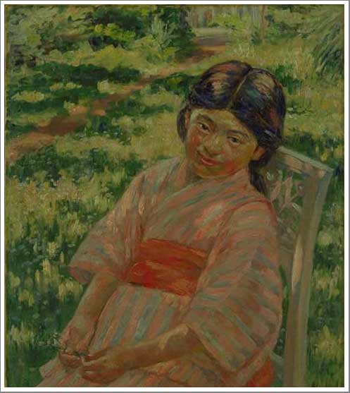 楽天市場】油絵 黒田清輝の名作_針仕事 ma1277 : 絵画制作専門