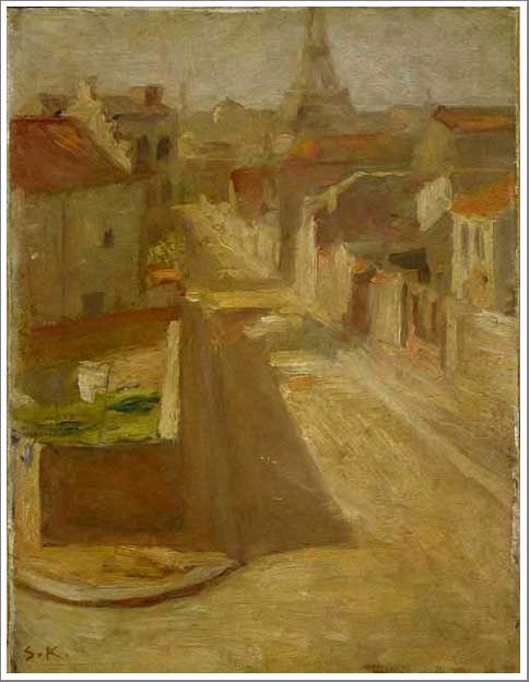 楽天市場】梶田 英一「パリ・サンミッシェル」油絵・F6号 日展会友