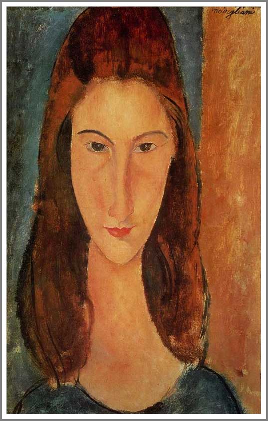 キャンバス油絵　パパ太郎　美しい妻ジャンヌ　モディリアーニ　名画オマージュ キャンバス油絵 パパ太郎様専用 美しい妻ジャンヌ モディリアーニ 名画