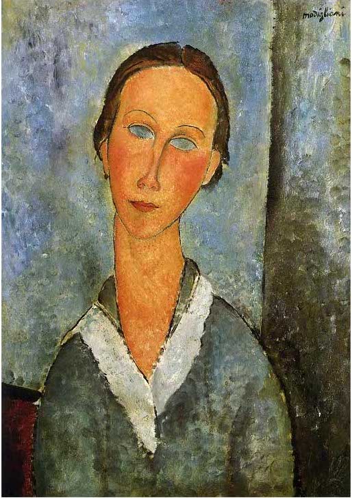 楽天市場】手描き 油絵 複製画アメデオ・モディリアーニ「おさげ髪の