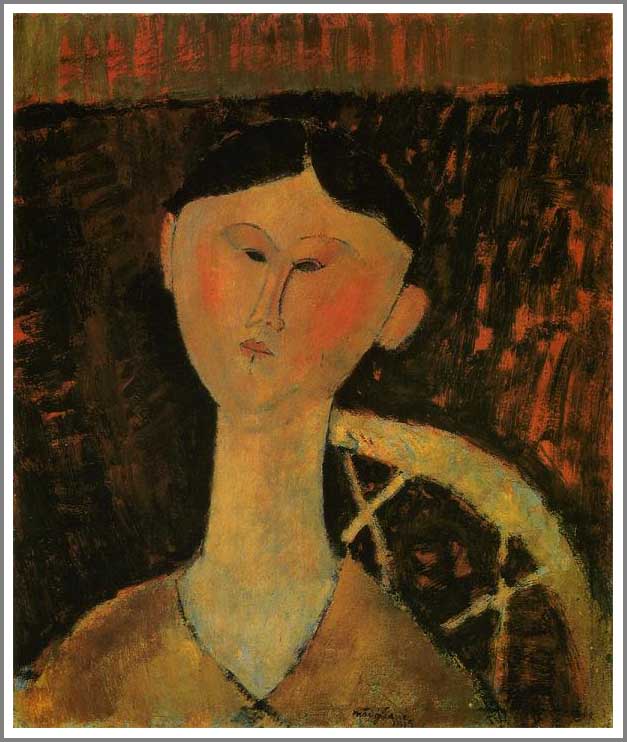 楽天市場】手描き 油絵 複製画アメデオ・モディリアーニ「アリスの肖像