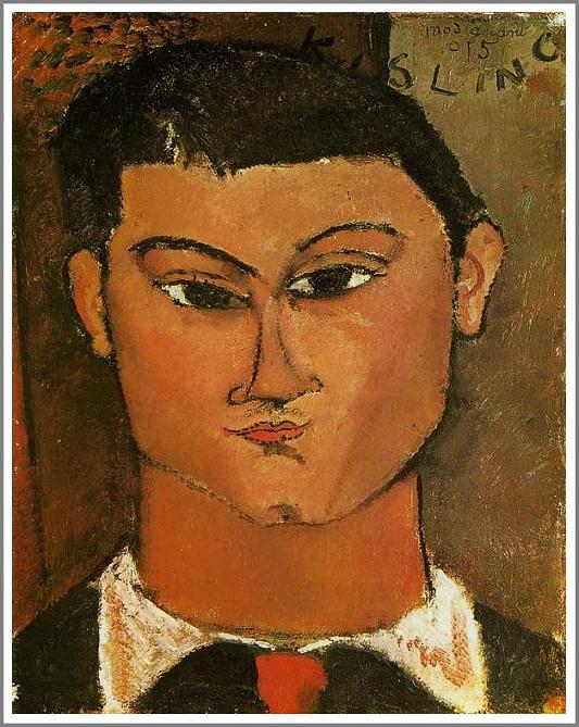 手描き 油絵 複製画 アメデオ・モディリアーニ「モイズ・キスリングの肖像」 F6(41.0&times;31.8cm)サイズ 額付き 送料無料｜絵画販売のアート名画館