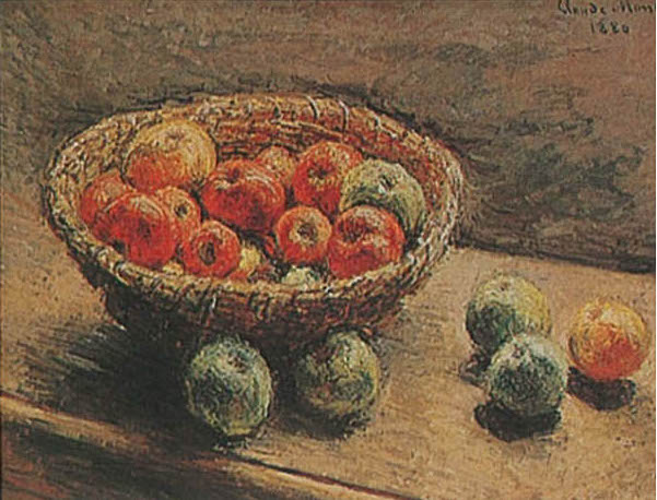 楽天市場】手描き 油絵 複製画 クロード・モネ「リンゴの入った籠」 F8