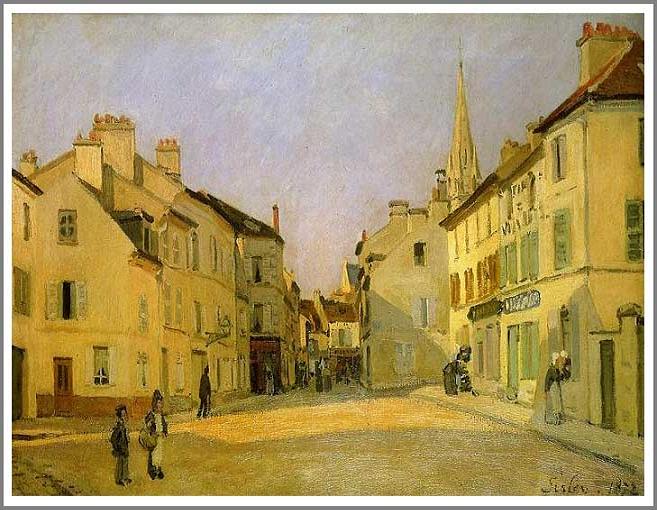 楽天市場】手描き 油絵 複製画 アルフレッド・シスレー「アルジャン