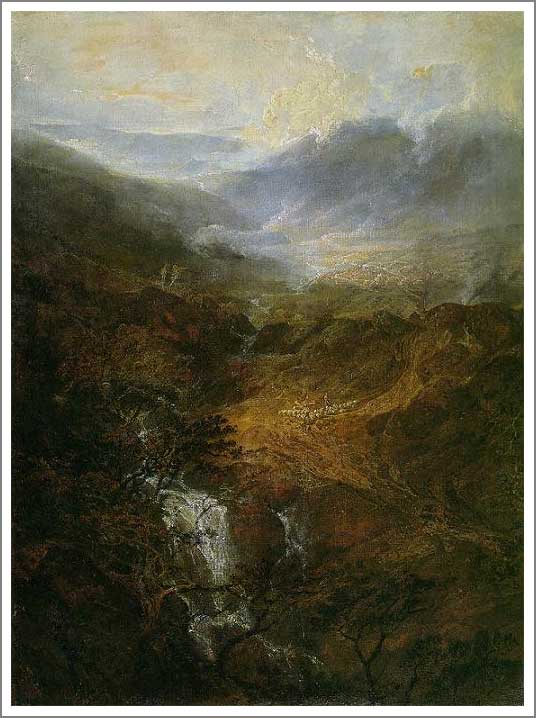 手描き 油絵 複製画 ウィリアム・ターナー「コニストン高原の朝」 F6(41.0&times;31.8cm)サイズ 額付き 送料無料｜絵画販売のアート名画館