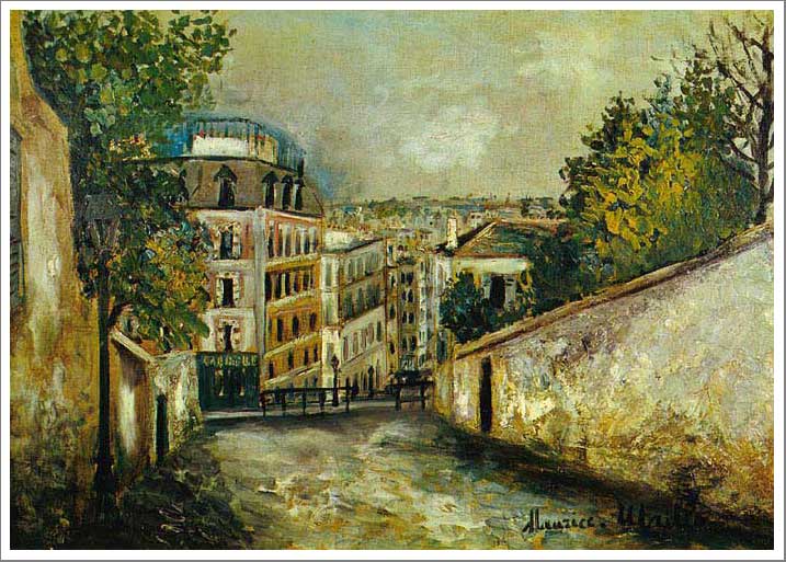 楽天市場】絵画 世界の名画 モンマルトルの風車 モーリス・ユトリロ 額