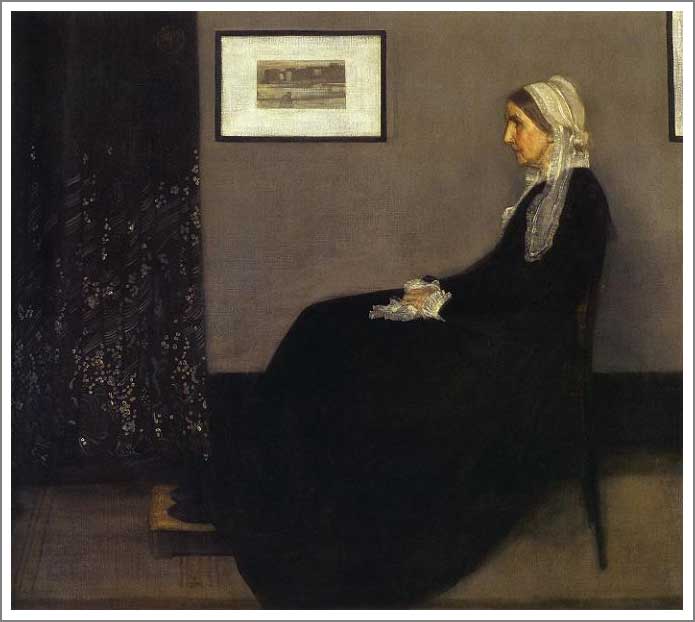 楽天市場】手描き 油絵 複製画 マクニール・ホイッスラー「灰色と黒の