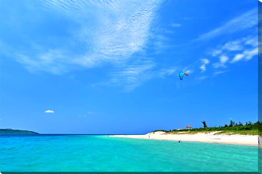 楽天市場】風景写真ポスター 沖縄 宮古列島 下地島 17END横ビーチ 14