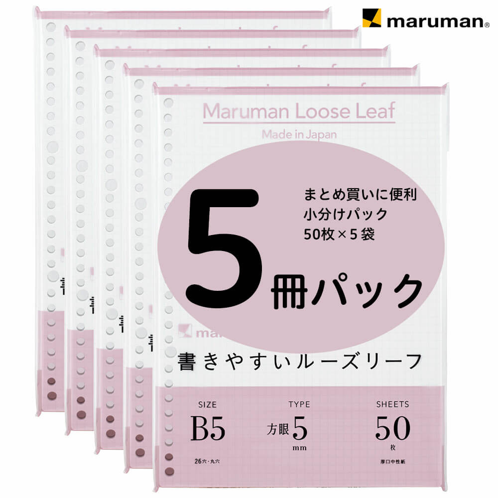 楽天市場】書きやすいルーズリーフ A5 20穴 筆記用紙80g/m2 5mm方眼罫