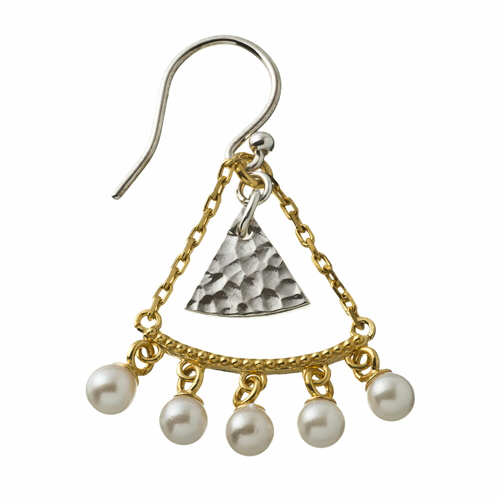 特別価格 エレノアジュエリー Elenore Jewelry ショートトライアングルパールピアス 片耳分 シルバーピアス SILVER925 真珠 ELE0024