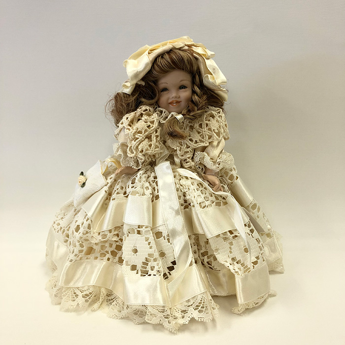ビスクドール イタリア製 ドール 人形 インテリア プレゼント リデンテ ミニョン 公式の マクラーメ 100％安い id81 送料無料