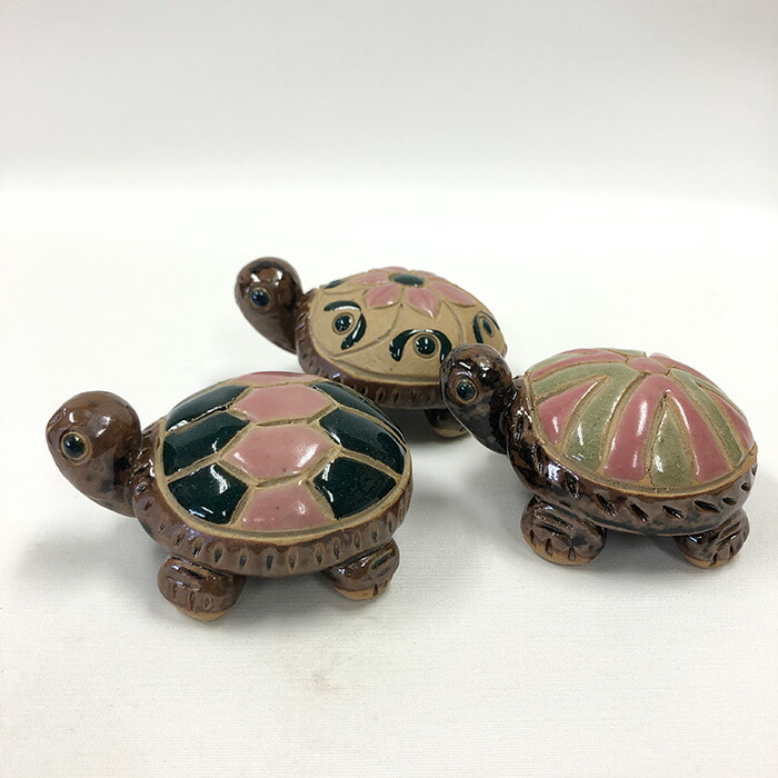 楽天市場】緑カメ 亀 子亀 かめ みどり 置物 彫刻品 turtle-s 置物