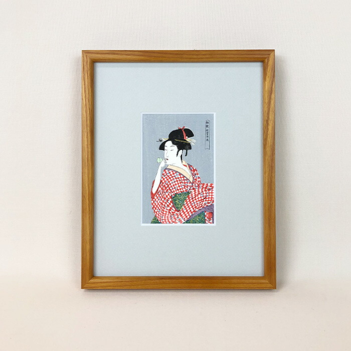 楽天市場】絵画 浮世絵 美人画 切の娘 喜多川歌麿 額入り