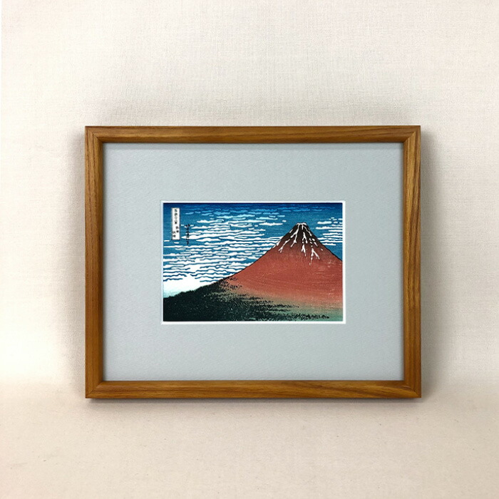 楽天市場】浮世絵木版画 凱風快晴 赤富士 サイズ 約27×39．2