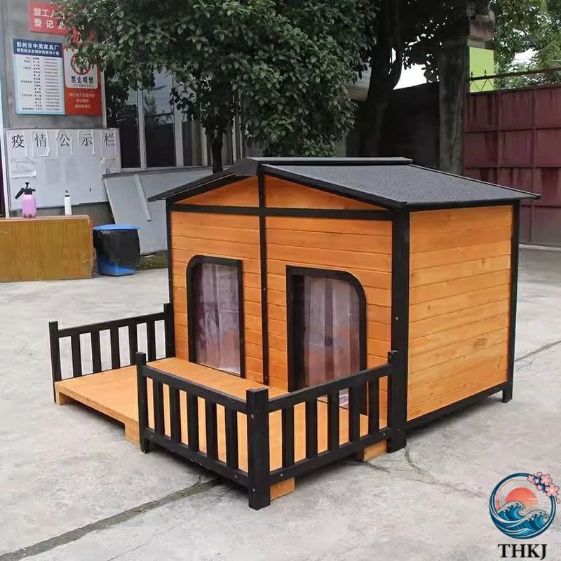 犬掘ったて小屋 室外用 大型犬 生あたたかい 犬掘ったて小屋 室外 犬 棲み家 室外犬掘ったて小屋 雨合羽高床式大型犬用 車寄せ付き添い人 135*141*101糎