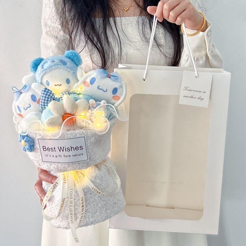 シナモロール 誕生日 プレゼント 花束 ぬいぐるみ クロミ マイメロ ポムポムプリン かわいい 子供 卒業 クリスマス バレンタイン ギフト 袋付き アニメ