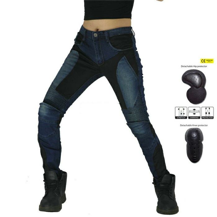 バイクパンツ メッシュ デニムパンツ バイク レーシング オートバイパンツ 女性 レディースバイクウェア ライダーパンツ バイク用品 耐磨 通気 父の日｜アルテ雑貨 8,282円