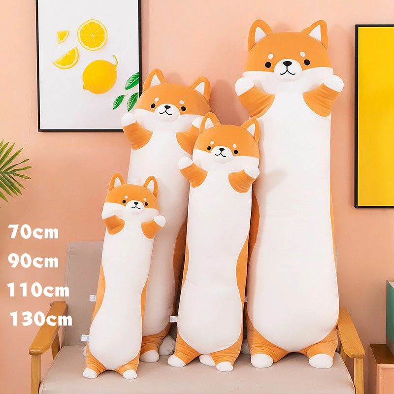 送料無料 犬 抱き枕 ハスキー ぬいぐるみ ロング お昼寝枕 車内用 70/90/110/130cm クッション 抱き枕 インテリア 子供 おもちゃ 動物