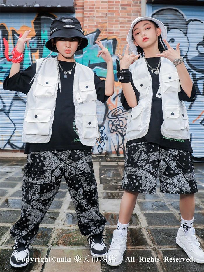 3点仕掛ける 半袖 プルオーバー ヒップホップダンスお召しもの ノースリーブ より良い ズボン下 HIPHOP キッズ 原宿系 キッズダンス 御居処跳ねる 社交ダンス 上下 お坊っちゃん 御姉さん ガールズ ジャッズ 監督服 社交ダンスお召しもの お坊っちゃん jazz DJ オシャレ 打つことズボン下 ズボン
