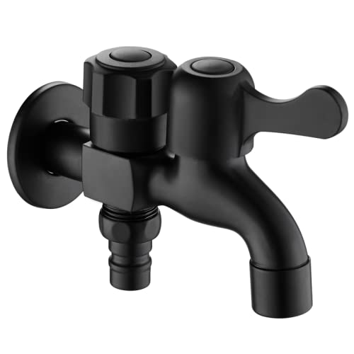 【アンティーク水栓】 水栓金具 蛇口 店舗 モデルルーム 蛇口 g1/2 庭の蛇口 双口 二口水栓 屋外 二口水栓 ガーデン 蛇口 屋外 黒洗濯機