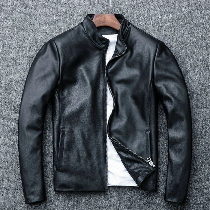 バイクジャケット 革ジャン 皮ジャン 真革 牛革 本革 牛レザー レザージャケット レトロ風 アウター ライダース ライダースジャケット バイク 防風 防寒 レザー お洒落 革ジャン メンズ 大きいサイズ カジュアル