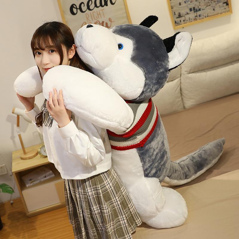 ぬいぐるみ ハスキー 抱き枕 ハスキー犬 特大 おもちゃ いぬ 動物犬 子供部屋 お誕生日 クリスマス