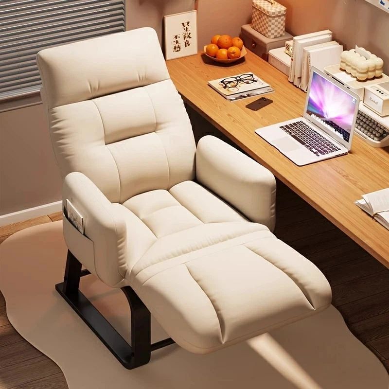 オフィスチェア デスクチェア リクライニング ハイバック パソコンチェア ワークチェア 椅子 イス PCチェア ゲーミングチェア 肘付き フットレスト レザー調 腰痛対策 テレワーク 在宅勤務 [多機能/高さ調節]