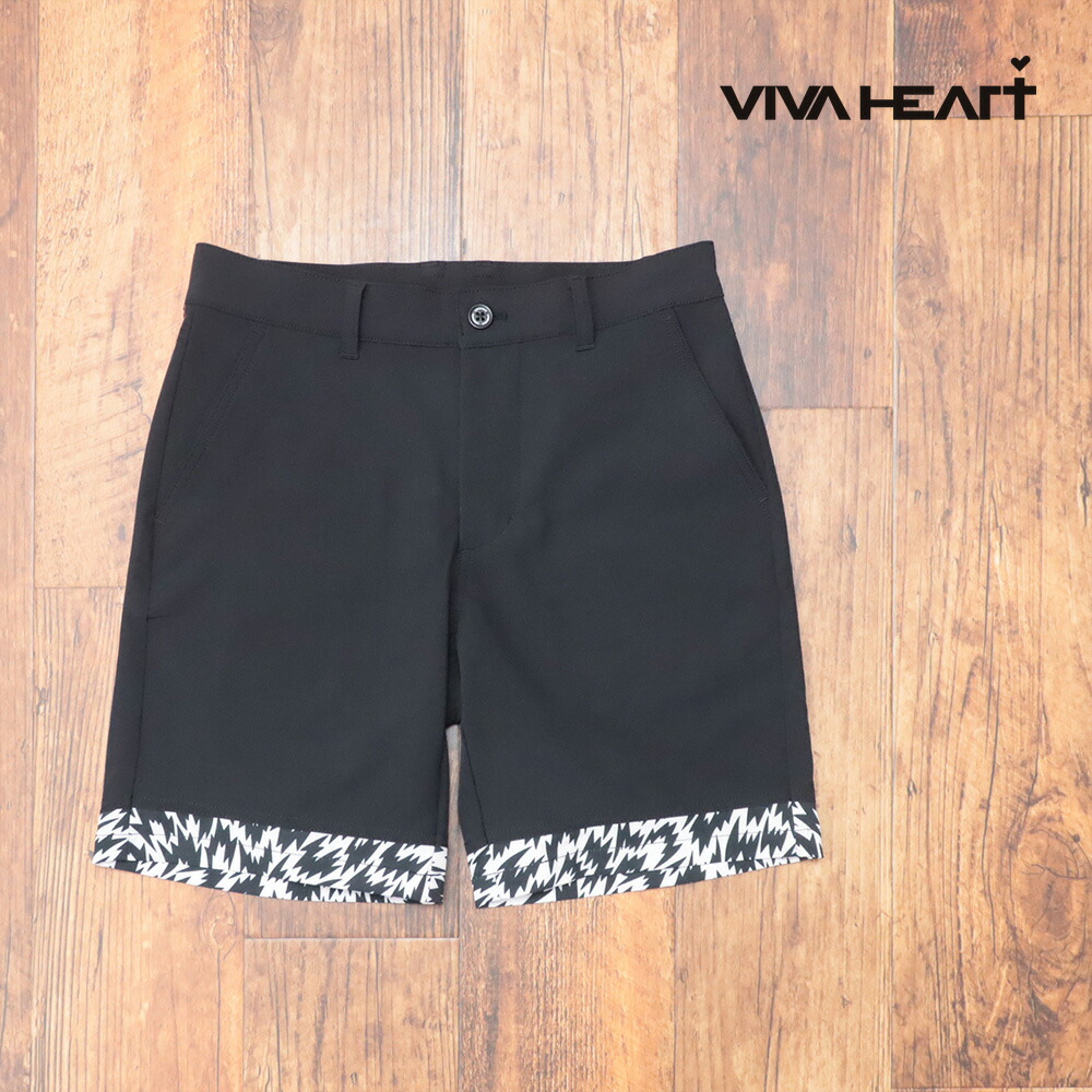 春夏 VIVA HEART × ELEY KISHIMOTO ショートパンツ 011-78140 撥水加工 4WAYストレッチ FLASH プリント ゴルフ ビバハート【ki215-16500TAF】画像