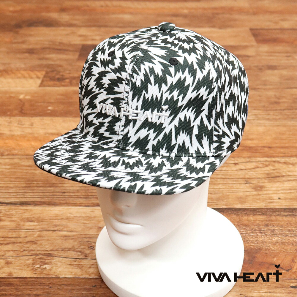 VIVA HEART × ELEY KISHIMOTO コラボ キャップ 013-58100 FLASH柄 フラット 帽子 ユニセックス 男女兼用 ビバハート【ki236-6380TAF】画像